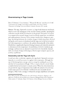 Overwintering in Tegu Lizards