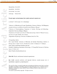 Preoptic Inputs and Mechanisms That Regulate Maternal Responsiveness