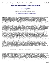 Psychometry and Thought-Transference Vol 2, No 14 Psychometry and Thought-Transference