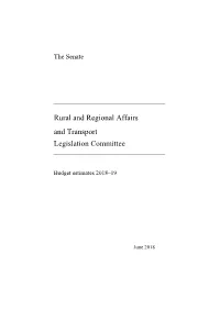 Report:  Particulars of Proposed Expenditure in Respect of the Year Ending on 30 June 2019 [Appropriation Bill (No
