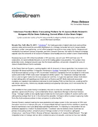 Telestream Provides Media Transcoding Platform for Al Jazeera