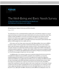 The Well-Being and Basic Needs Survey a New Data Source for Monitoring the Health and Well-Being of Individuals and Families