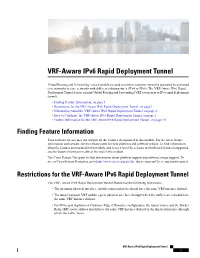 VRF-Aware Ipv6 Rapid Deployment Tunnel