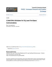 A Stark-Effect Modulator for CO2 Laser Free-Space Communications