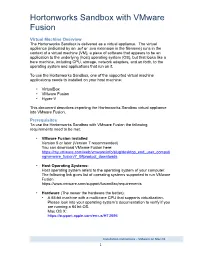 Hortonworks Sandbox with Vmware Fusion