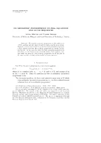 On Geometric Progressions on Pell Equations and Lucas Sequences