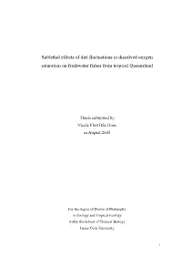 The Sublethal Effects of Diel Fluctuations in Dissolved