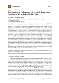Transboundary Exchanges of Renewable Energy and Desalinated Water in the Middle East
