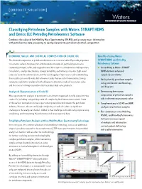 Classifying Petroleum Samples with Waters SYNAPT HDMS and Omics