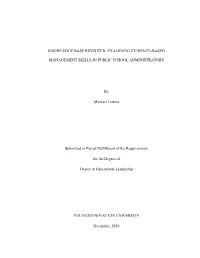 EXAMINING EVIDENCE-BASED MANAGEMENT SKILLS in PUBLIC SCHOOL ADMINISTRATORS by Michael Leitera Submit
