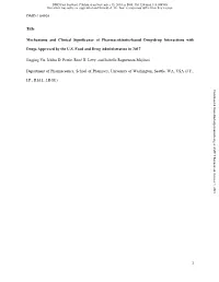 Mechanisms and Clinical Significance of Pharmacokinetic-Based Drug-Drug Interactions With