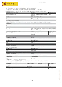 Programa De Doctorado En Información Y Comunicación