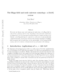 The Higgs Field and Early Universe Cosmology: a (Brief) Review