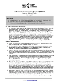 UNMEER) External Situation Report 2 February 2015