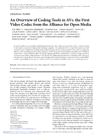 An Overview of Coding Tools in AV1: the First Video Codec from The