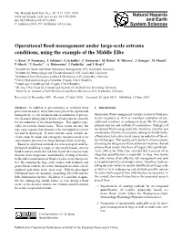 Operational Flood Management Under Large-Scale Extreme Conditions