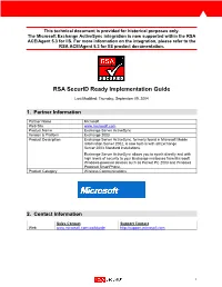 RSA Securid Ready Implementation Guide