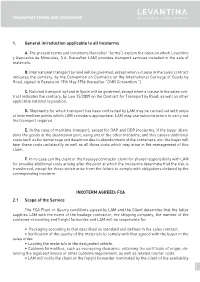 1. General Introduction Applicable to All Incoterms INCOTERM AGREED