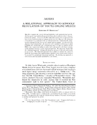 A Relational Approach to Schools' Regulation Of