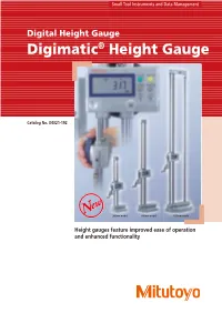 Digimatic® Height Gauge