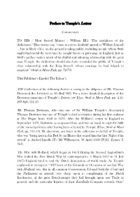 Preface to Temple's Letters