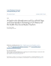 A Guide to the Identification and Use of Field Trips and Guest Speakers-Pertaining to U.S
