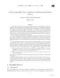 Circuit Complexity, Proof Complexity and Polynomial Identity Testing