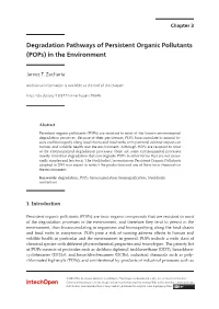 Degradation Pathways of Persistent Organic Pollutants (Pops) in the Environment