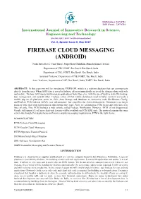 Firebase Cloud Messaging (Android)