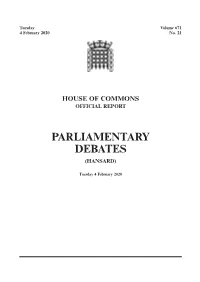 House of Commons Official Report