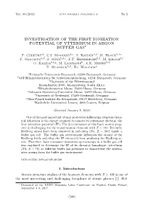 Investigation of the First Ionization Potential of Ytterbium in Argonbuffer