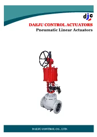 Spring Return, Pneumatic Linear Actuators