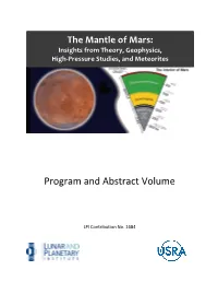 The Mantle of Mars