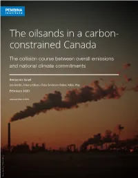 2020-03-24 the Oilsands in a Carbon-Constrained Canada FINAL