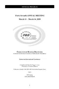 2020 Conference Program