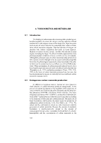 6. TOXICOKINETICS and METABOLISM 6.1 Introduction
