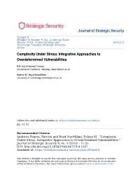 Complexity Under Stress: Integrative Approaches to Overdetermined Vulnerabilities