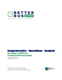 Comprehensive Operations Analysis Existing Conditions Technical Memorandum January 2021