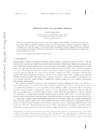 Introduction to Collider Physics