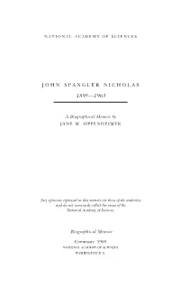 John Spangler Nicholas