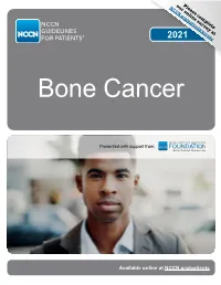 NCCN Guidelines for Patients Bone Cancer