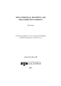 Non-Consensual, Deceitful and Misattributed Paternity