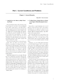 Part I. Current Conditions and Problems