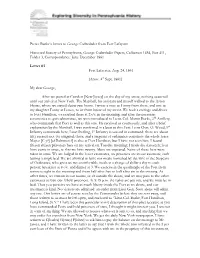 Pierce Butler's Letters to George Cadwalader from Fort Lafayette