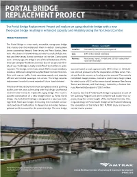 Portal Bridge Fact Sheet Summer 2015V2.Indd