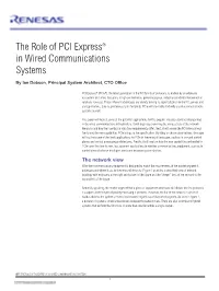 The Role of PCI Express® in Wired Communications Systems