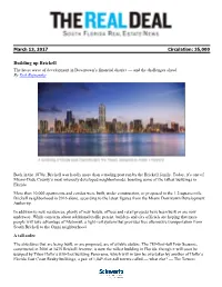 Building up Brickell the Latest Wave of Development in Downtown’S Financial District — and the Challenges Ahead by Erik Bojnansky