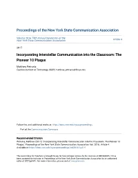 Incorporating Interstellar Communication Into the Classroom: the Pioneer 10 Plaque