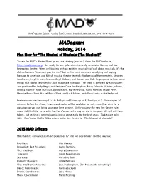 Madogram Editor: Cathy Barth, Cathy.Barth@Comcast.Net, 301-446-6300