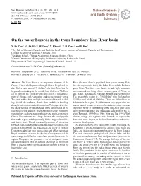 On the Water Hazards in the Trans-Boundary Kosi River Basin Discussions Open Access Open Access Atmospheric Atmospheric N